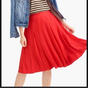 Jcrew Double-pleated midi skirt